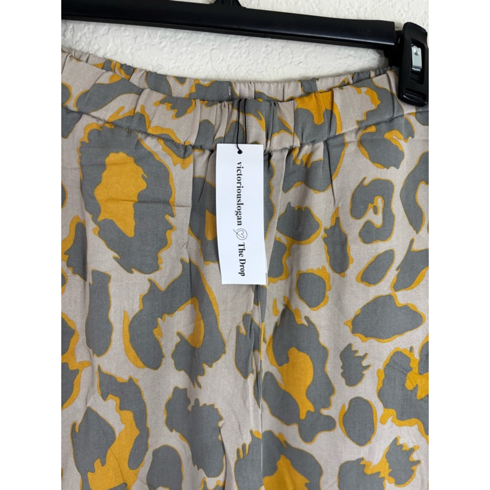 Women's The Drop Pants Size S Beige Animal Print - Picture 2 of 4